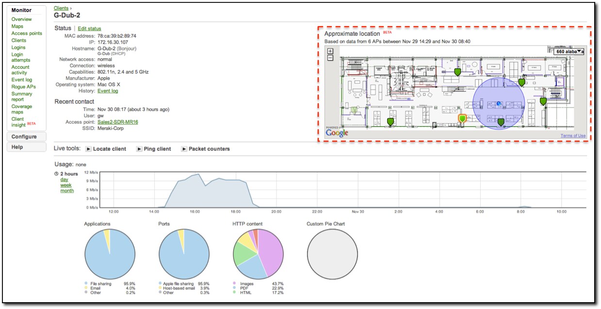 meraki wifi stumbler online