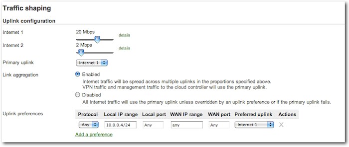 Uplink WAN aggregation