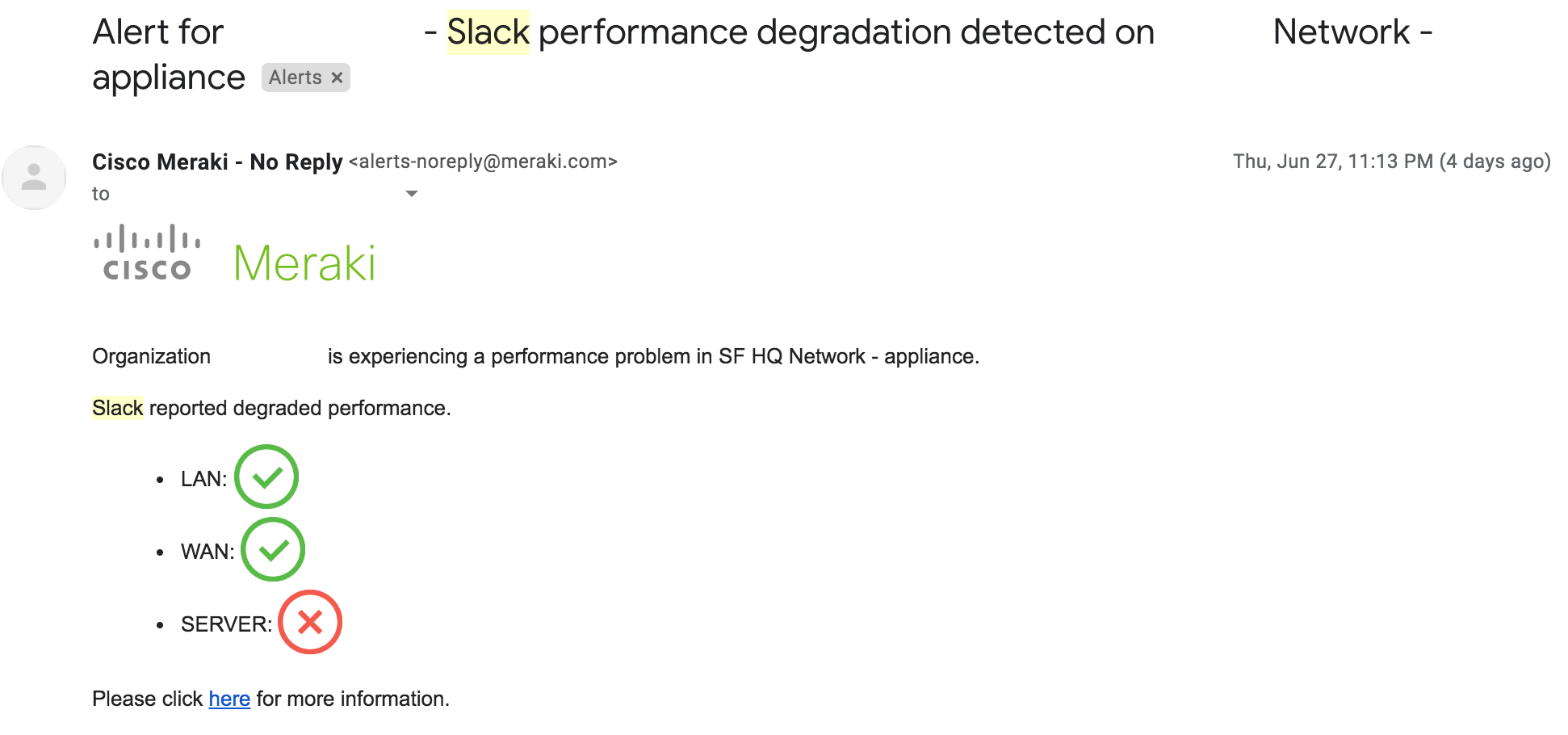 Detecting Why Slack Went Down