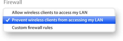 Prevent wireless clients from accessing LAN