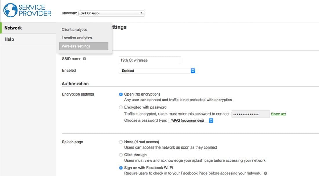 Cisco service provider wifi service