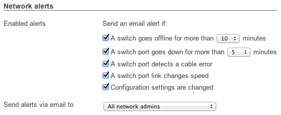 Network alerts